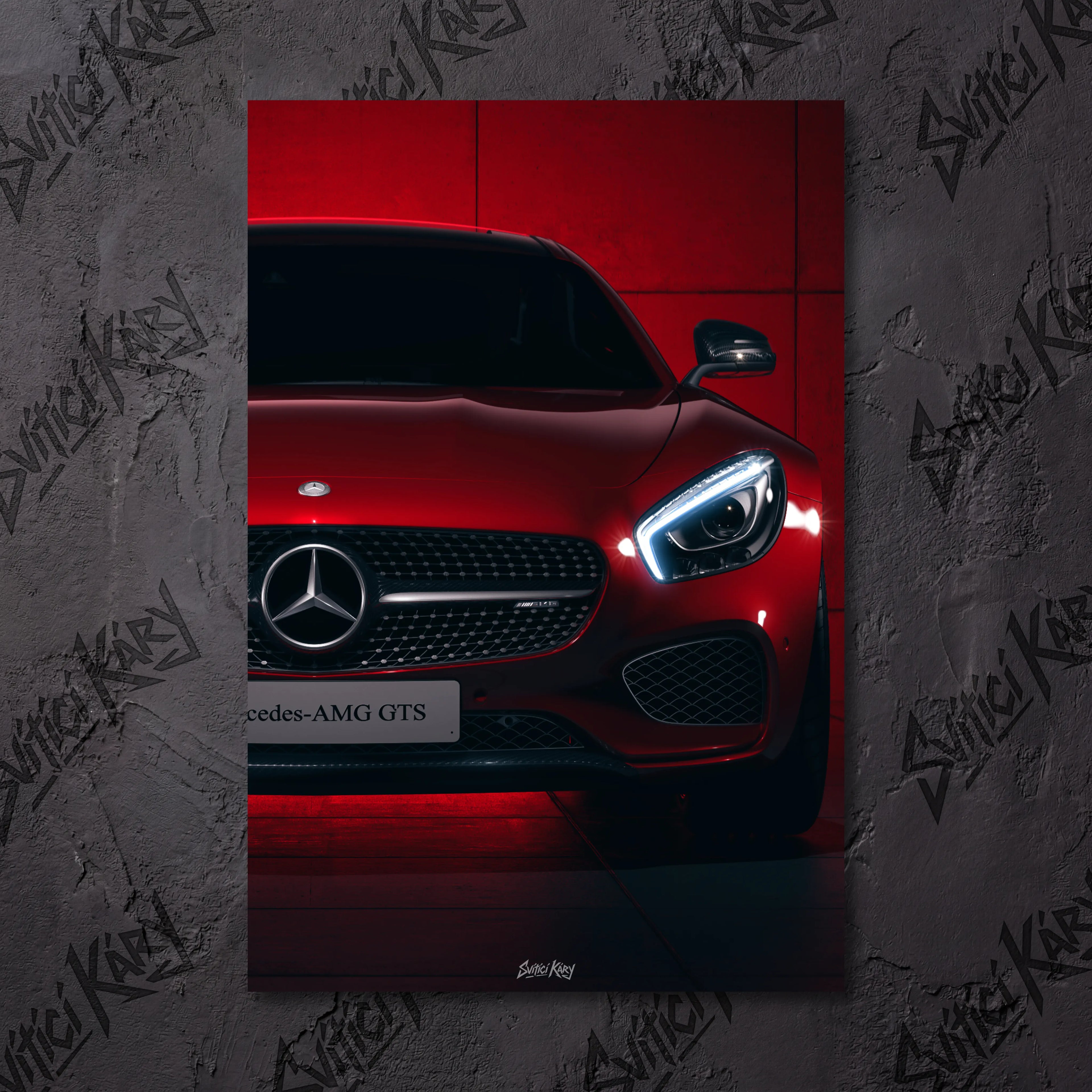 Mercedes AMG GTS – Exkluzivní LED Podsvícený Obraz | Wall Art