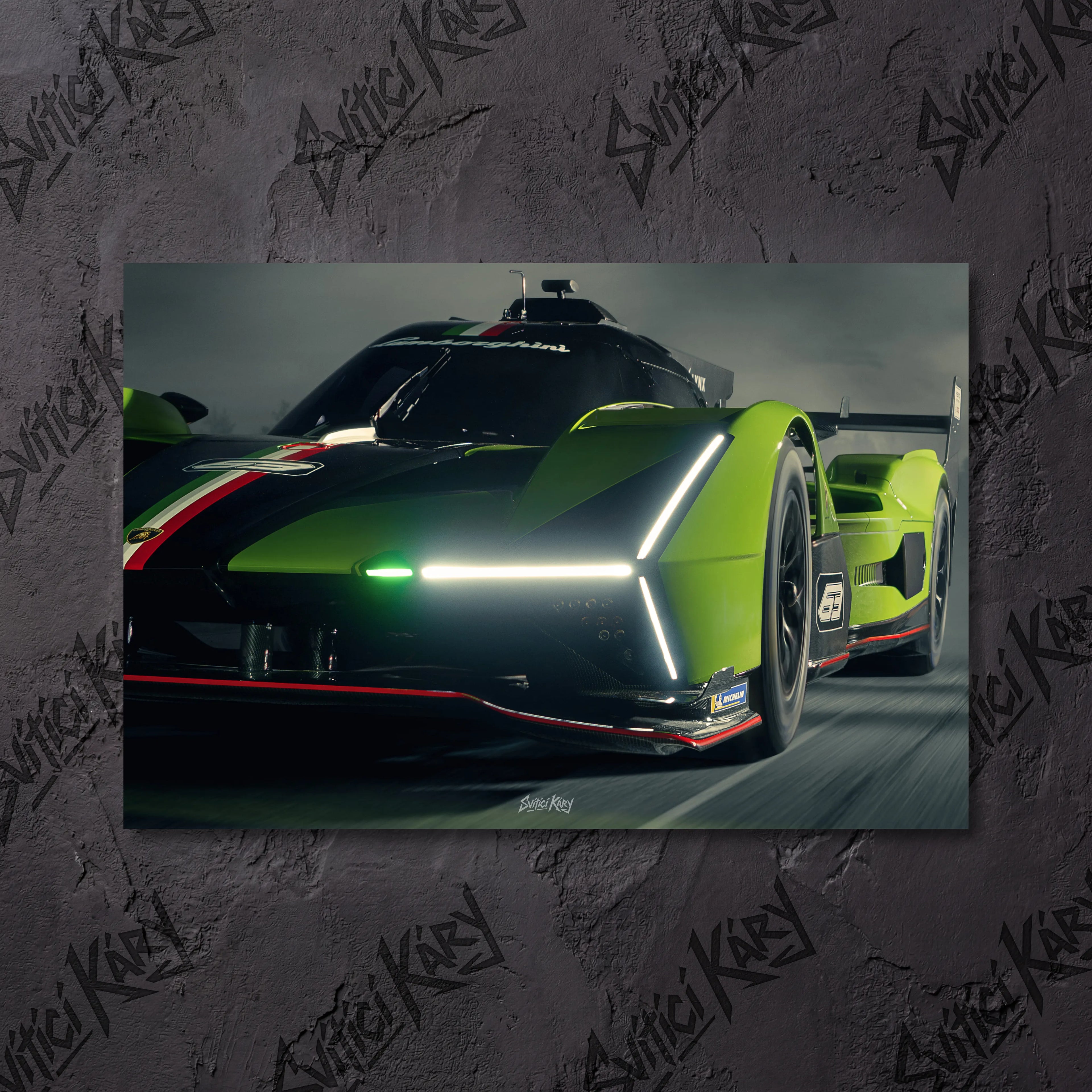 Lamborghini SC63 – Exkluzivní LED Podsvícený Obraz | Wall Art
