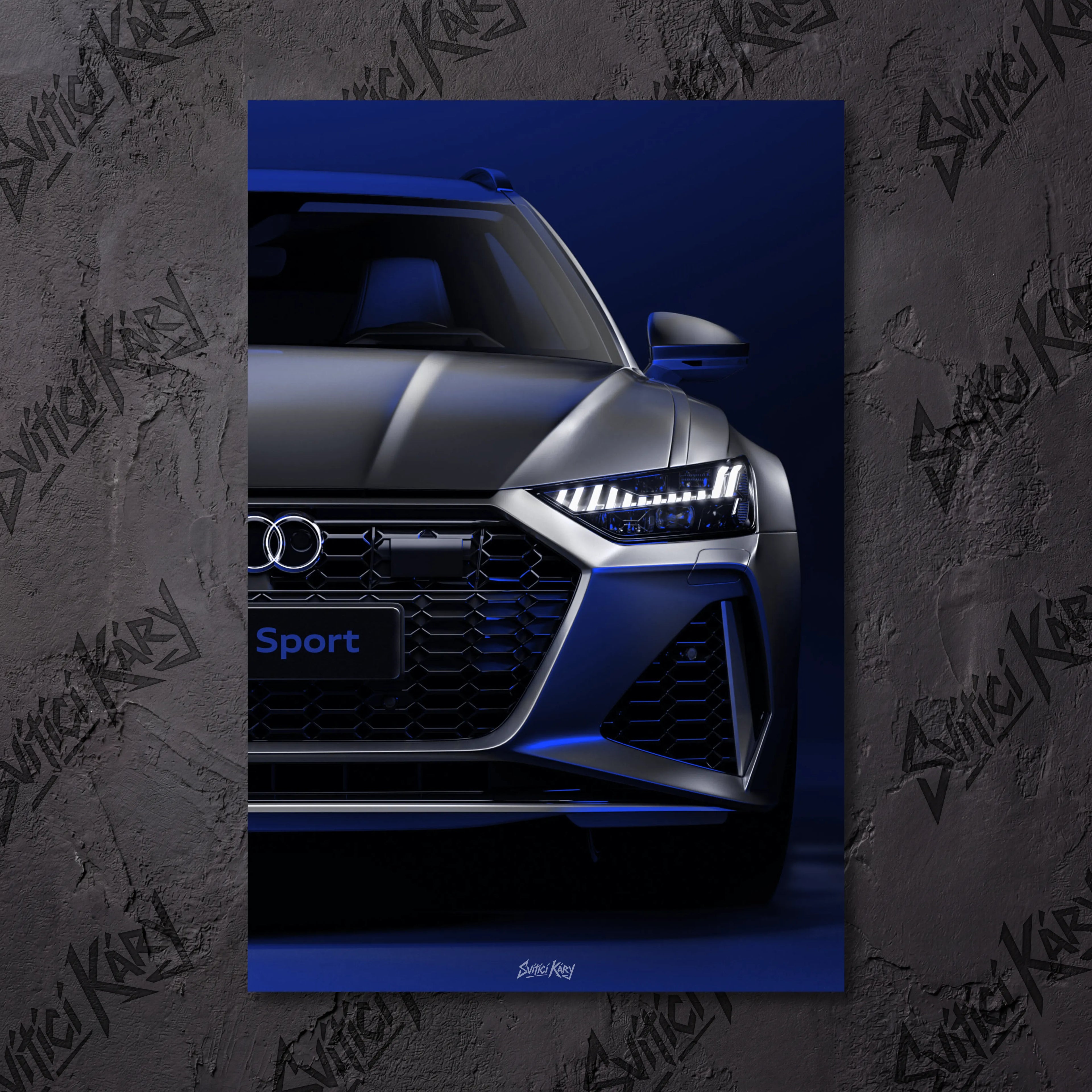 Audi RS6 – Exkluzivní LED Podsvícený Obraz | Wall Art