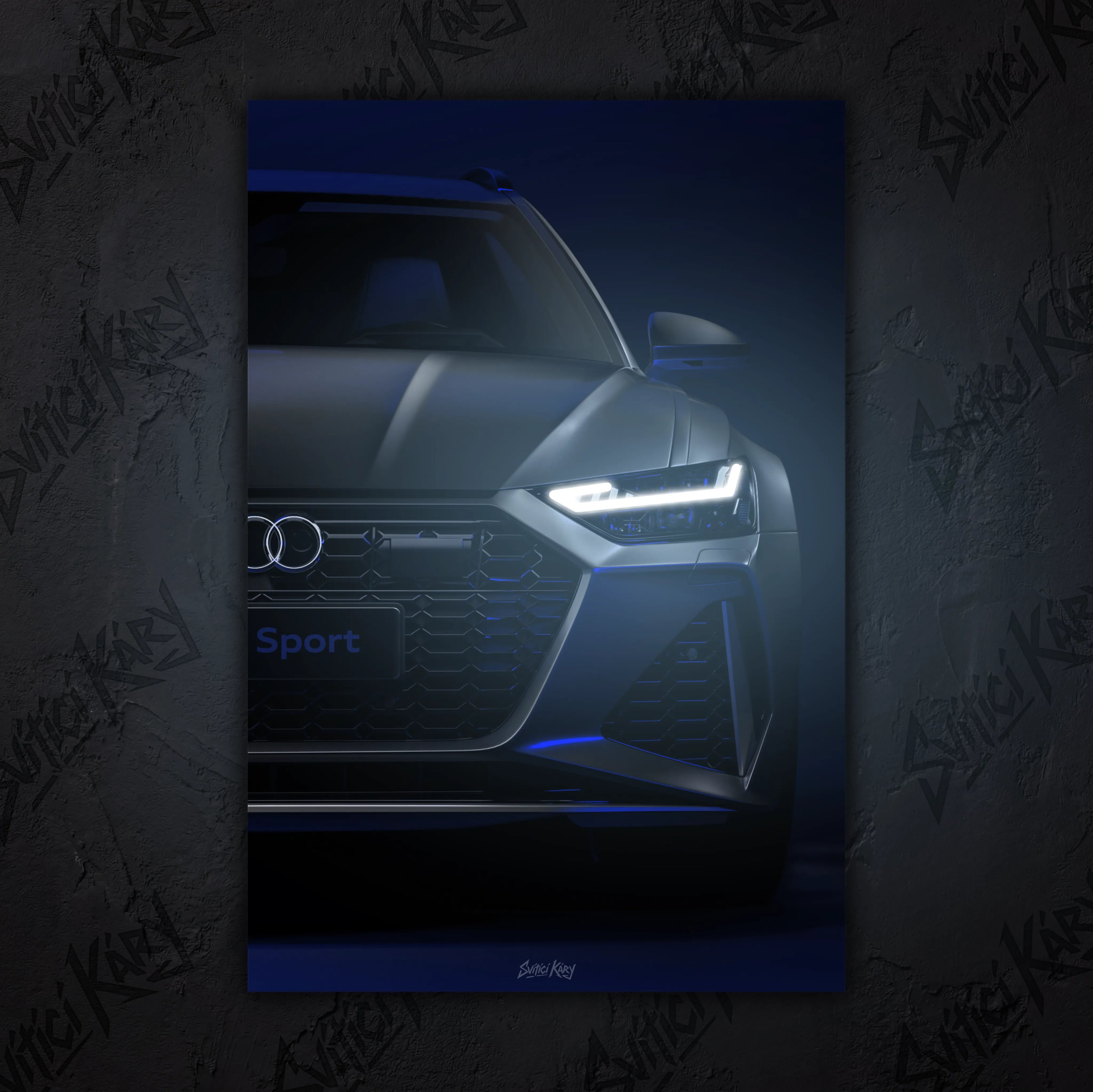 Audi RS6 – Exkluzivní LED Podsvícený Obraz | Wall Art