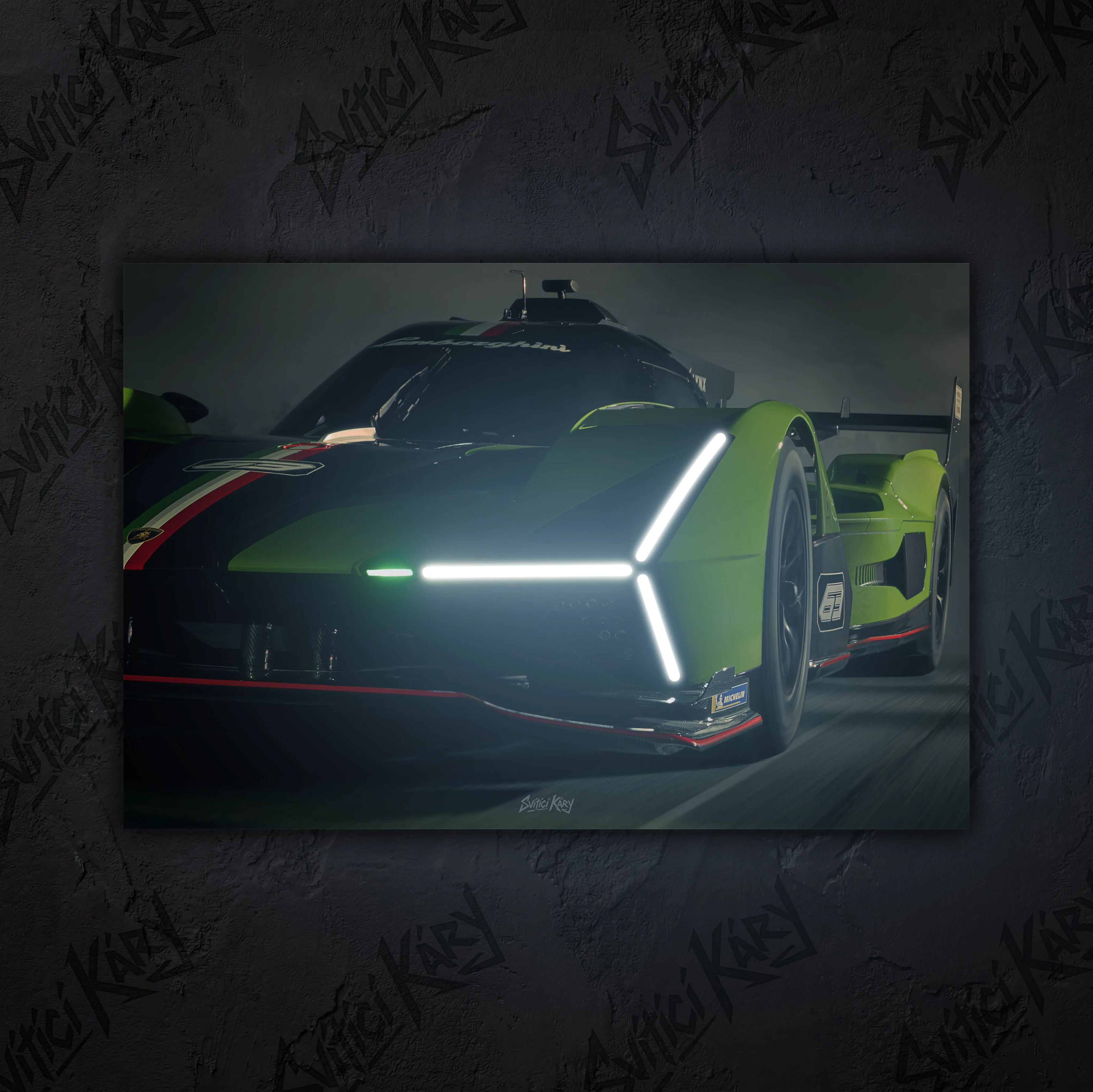Lamborghini SC63 – Exkluzivní LED Podsvícený Obraz | Wall Art