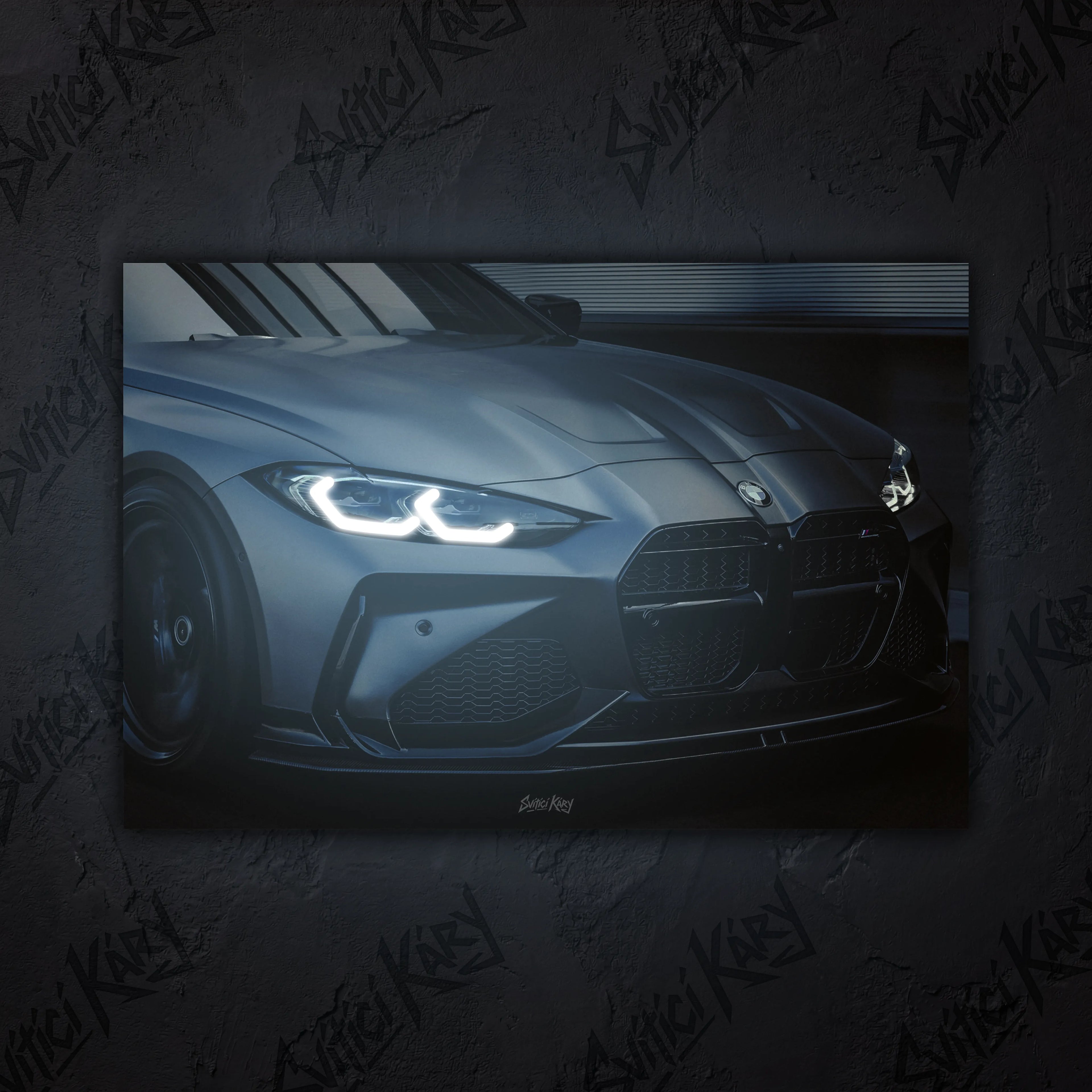 BMW M4 Competition – Exkluzivní LED Podsvícený Obraz | Wall Art
